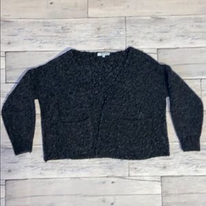 Madewell cropped cardigan, pockets + merino wool